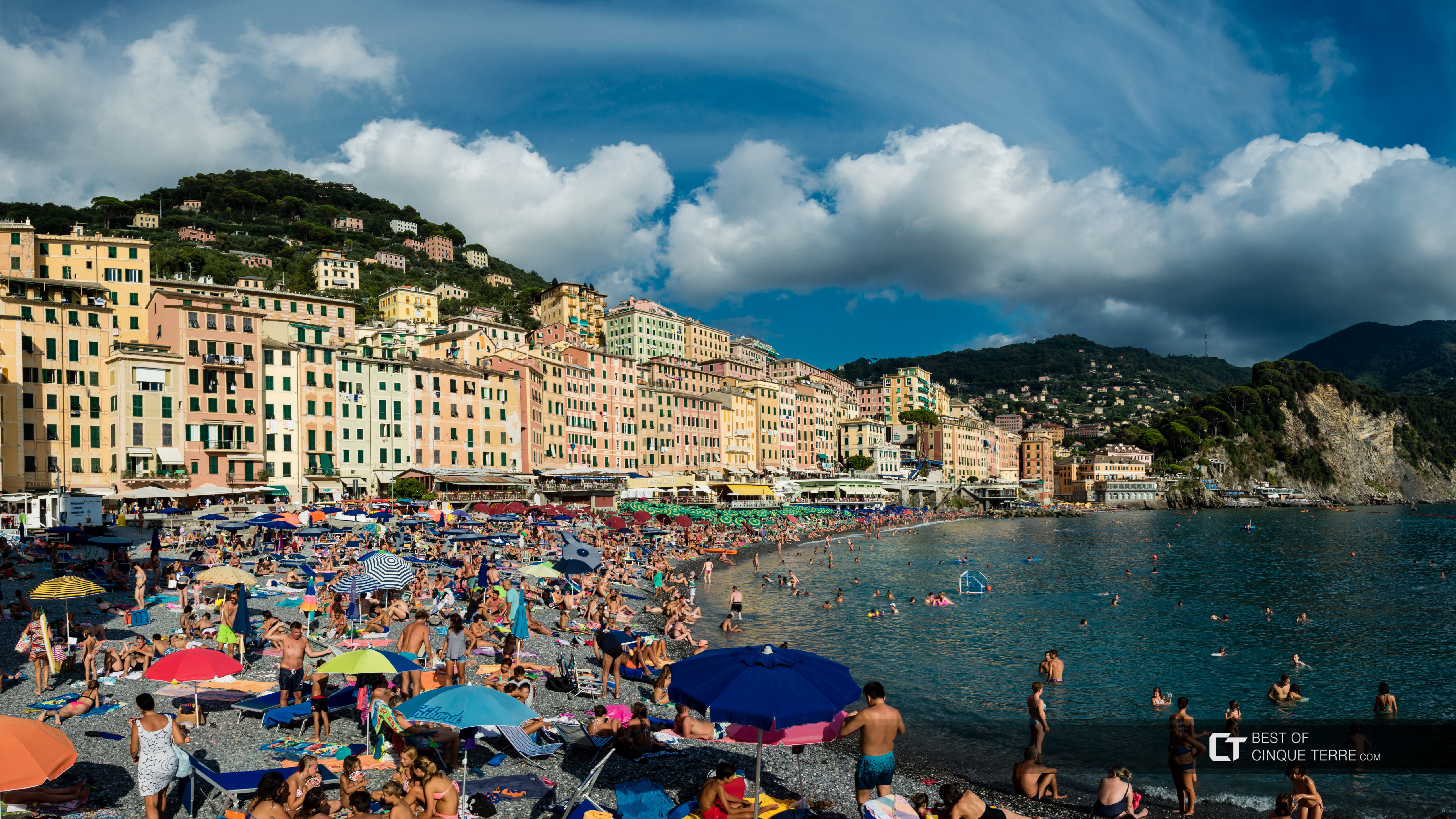The seafront and the beach, Camogli, Italy