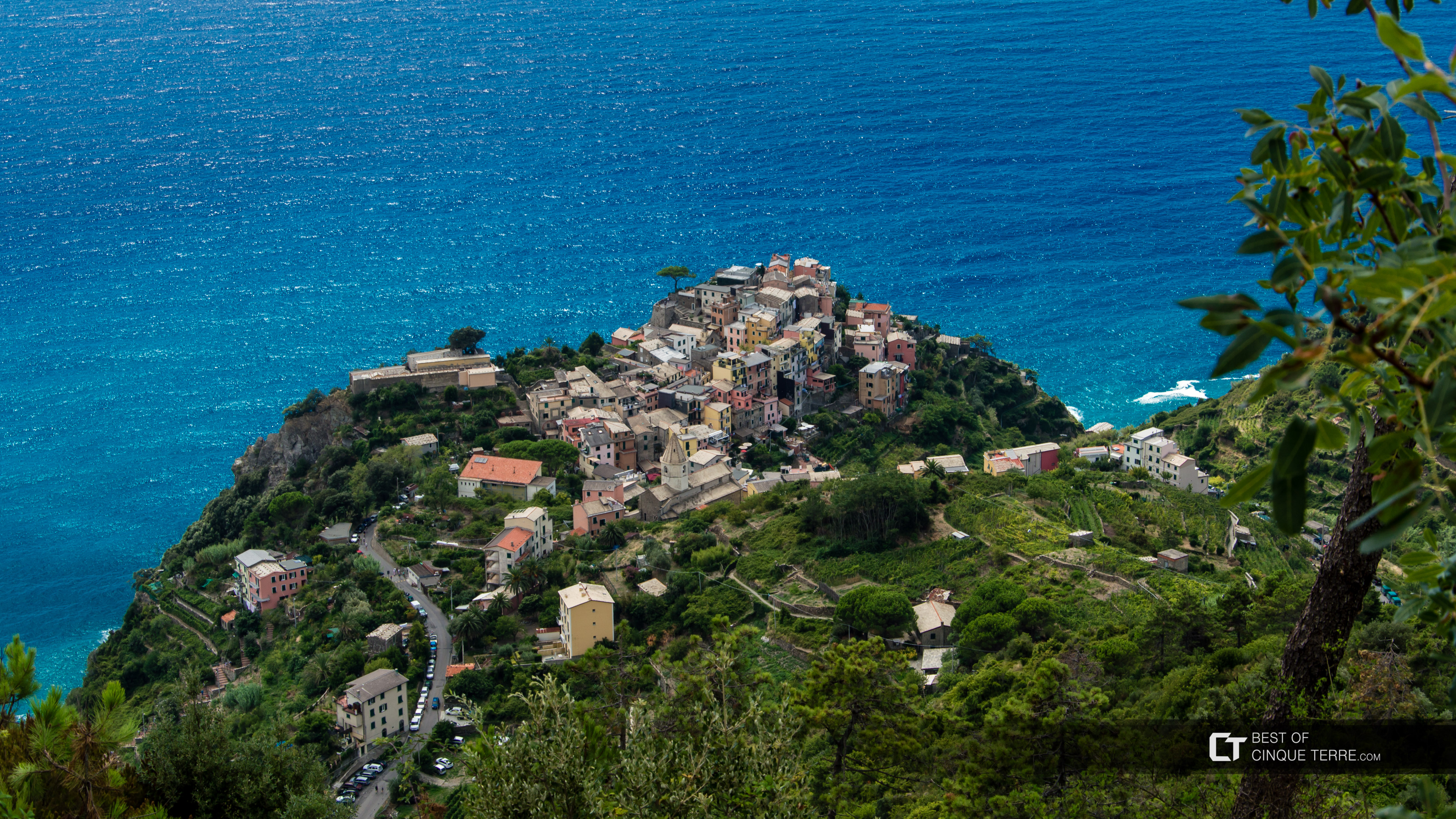 Widok z trasy Corniglia - Volastra - Manarola, Cinque Terre, Włochy