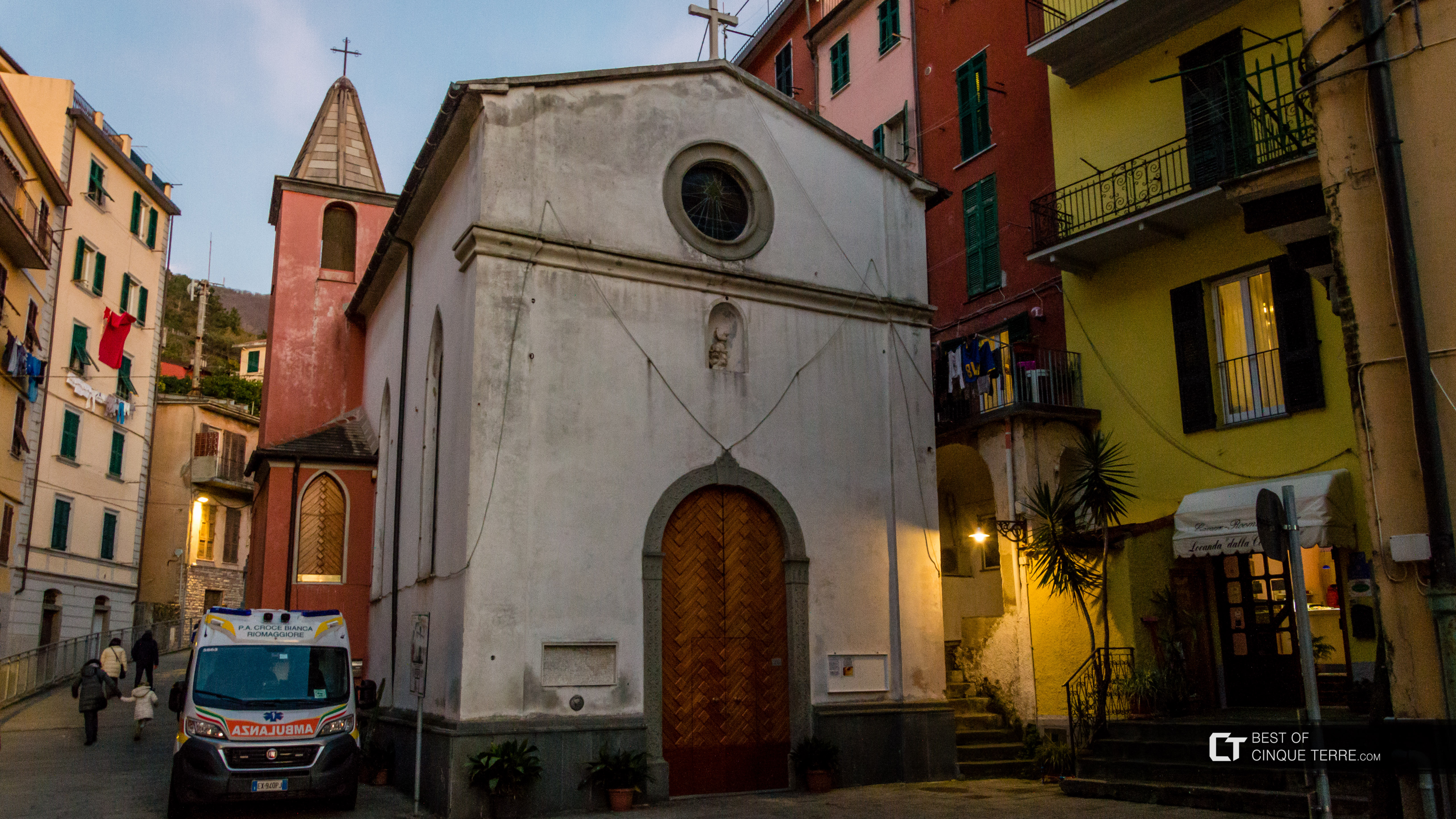 Das Oratorium Santa Maria Assunta, Riomaggiore, Cinque Terre, Italien