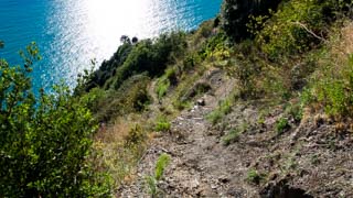 Zejście z San Bernardino do Vernazzy, Trasy piesze, Cinque Terre, Włochy