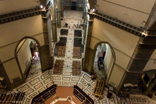 Wnętrze katedry Santa Maria del Fiore, widok ze schodów na kopułę, Florencja, Włochy
