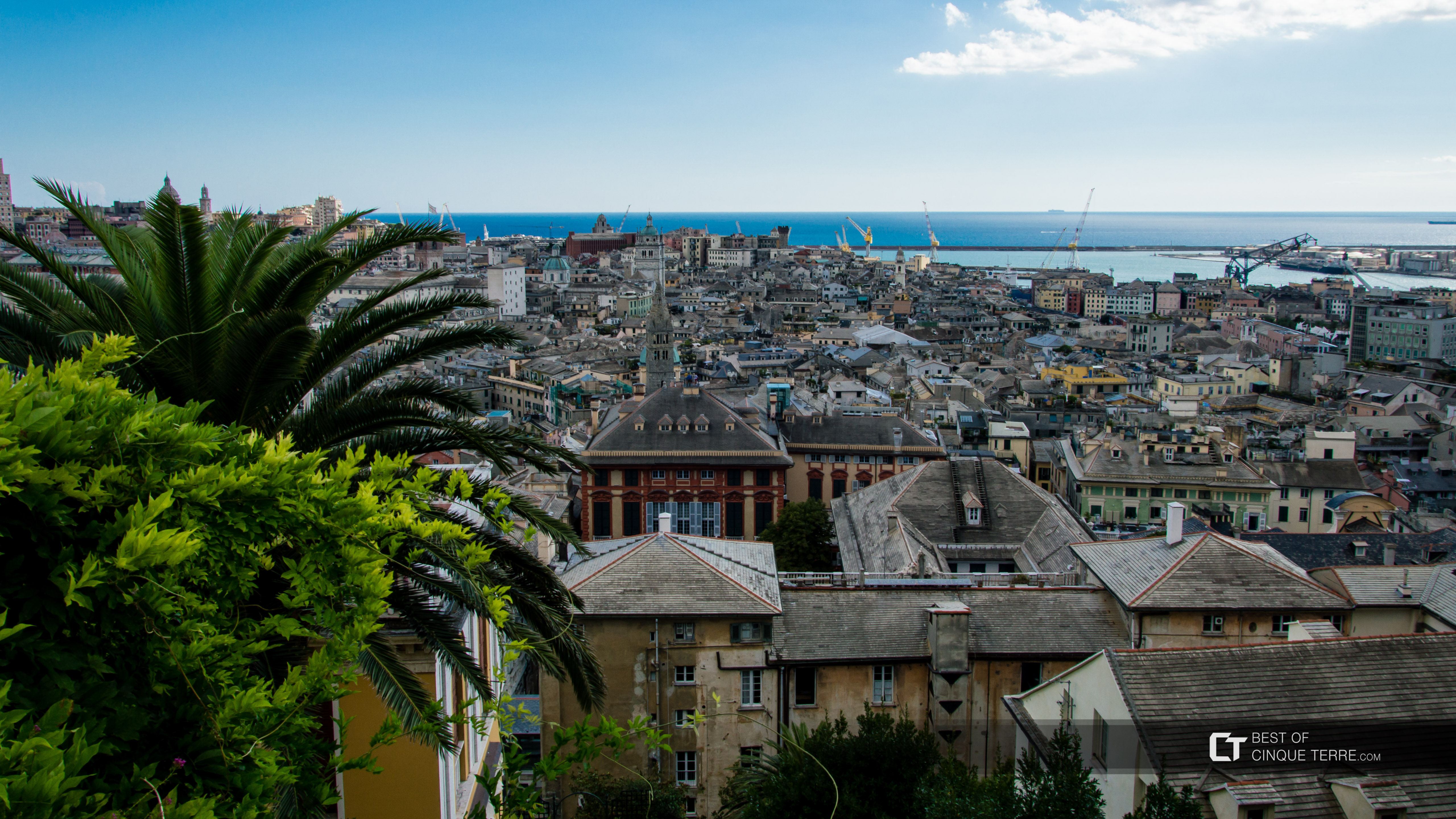 Le point de vue panoramique depuis le Castelletto, Gênes, Italie