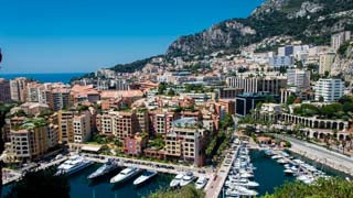 Aussicht vom Platz des Fürstenpalasts, Monaco