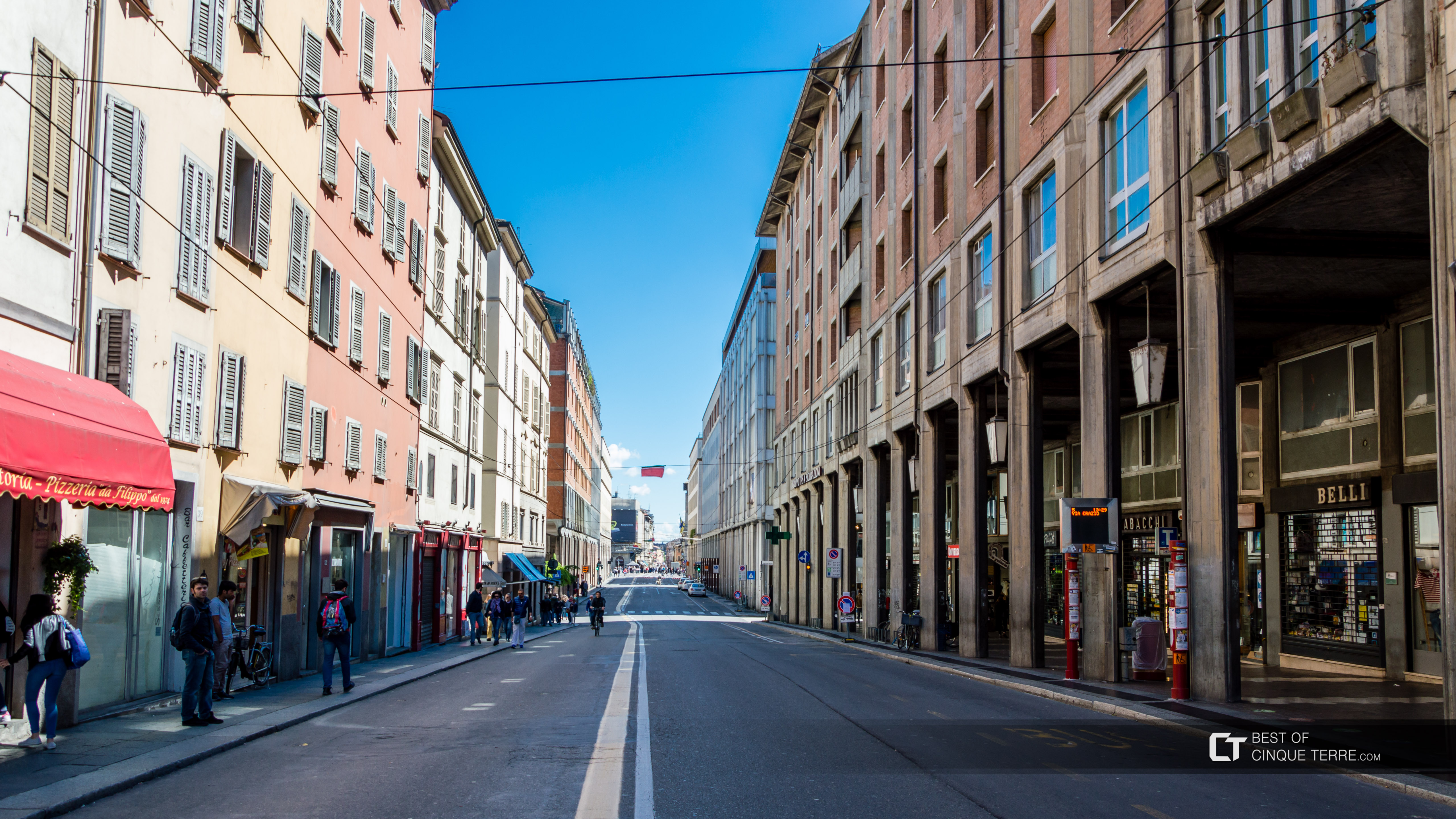 Mazzini Street (center), Parma, Italy