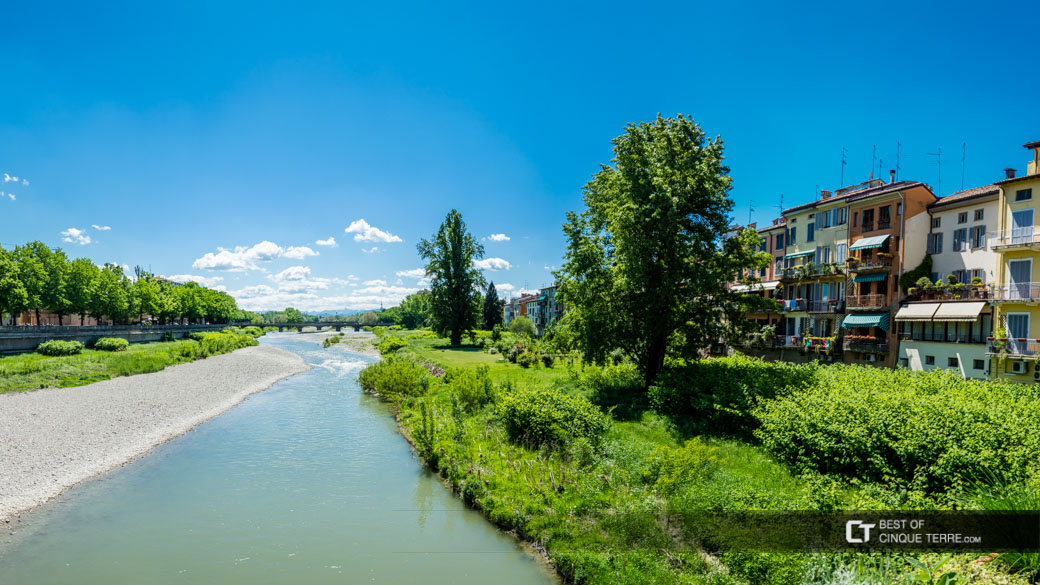 Parma View Of The River Parma From The Ponte Di Mezzo
