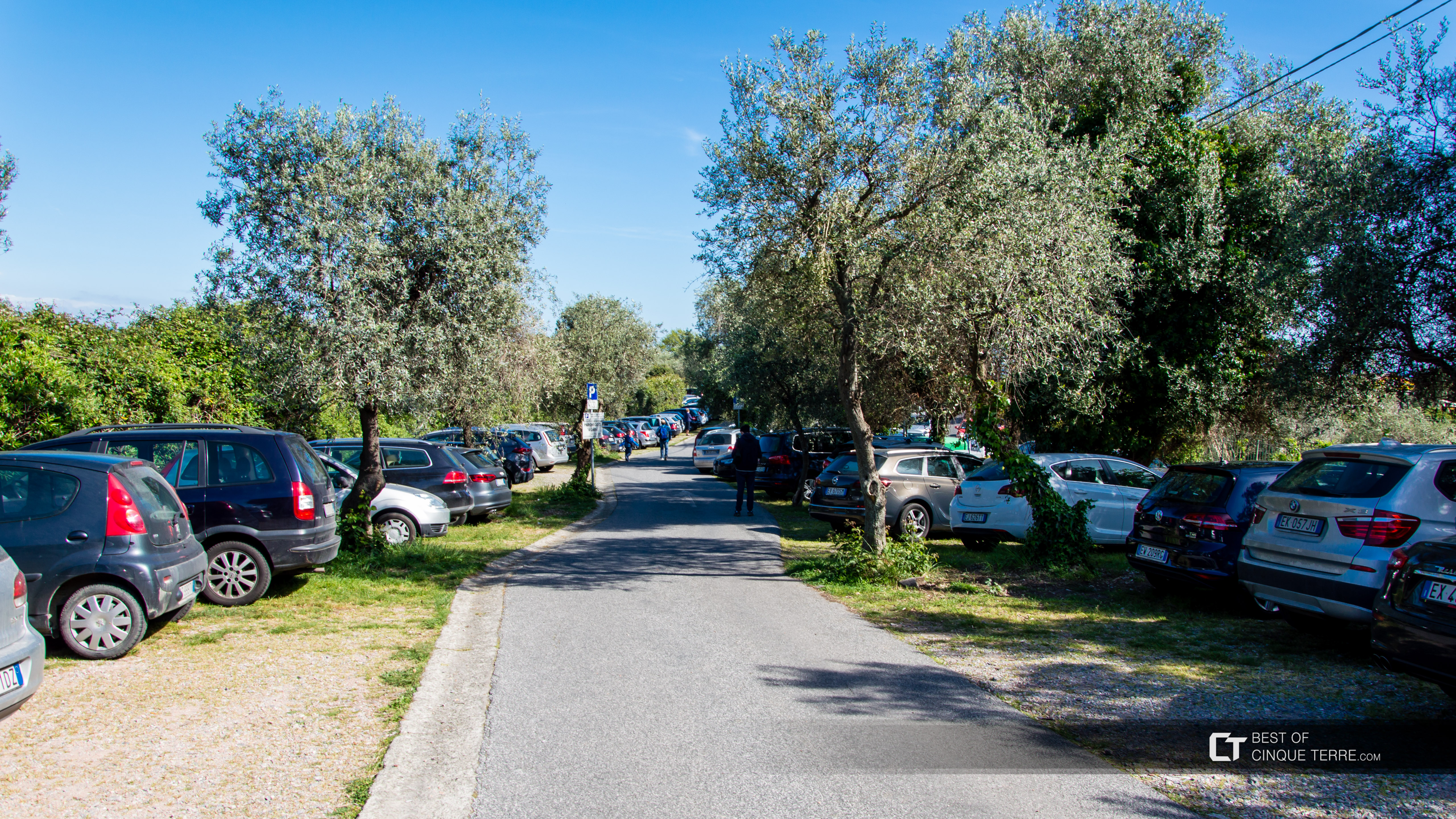 Der Parkplatz „Golfo“, Portovenere, Italien